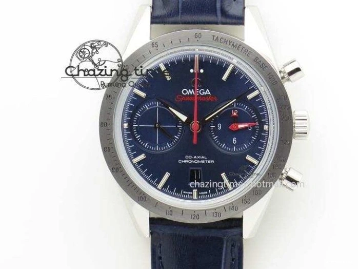 0319 Unisex Planet Ocean Master Chrono 45mm SS OM 1:1 Best Edition Black Dial On Black Rubber Strap A 8171